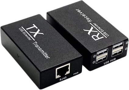 Комплект адаптеров USBTOP по сетевому кабелю RJ45 до 120 метров 559455