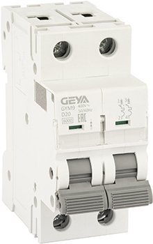 

Выключатель автоматический GEYA GYM9 2P 20А D 6кА GYM92P20D