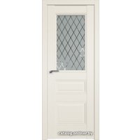 Межкомнатная дверь ProfilDoors 67U L 70x200 (магнолия сатинат/стекло матовое ромб)