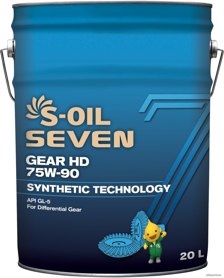 Трансмиссионное масло S-OIL SEVEN GEAR HD 75W-90 20л