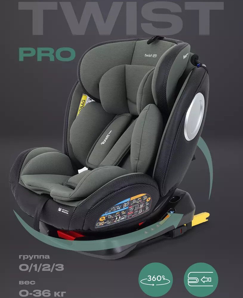 

Детское автокресло Rant Basic Twist Isofix YC06 (зеленый)