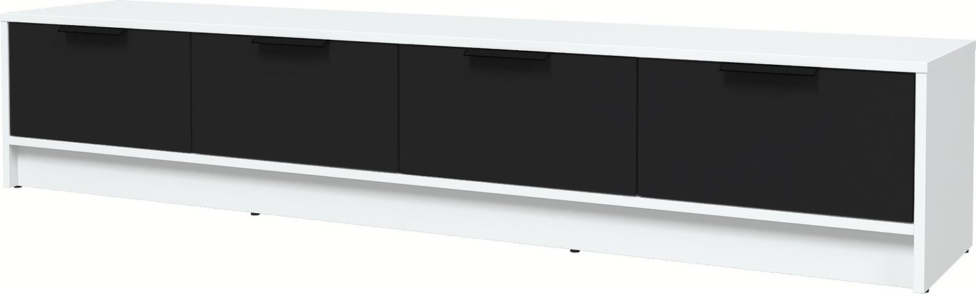 

Тумба Интерлиния ТВ Концепт КТ-ТВ4-35 Глосс (белый платинум/черный)