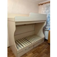 Двухъярусная кровать Можга Капризун 6 с ящиками Р443 (дуб млечный)