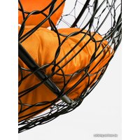 Подвесной диван M-Group Лежебока 11180407 (с черным ротангом/оранжевая подушка)