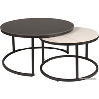 Журнальный столик Signal FERRANTE A (2 шт., черный мат/белый мат/черный мат)