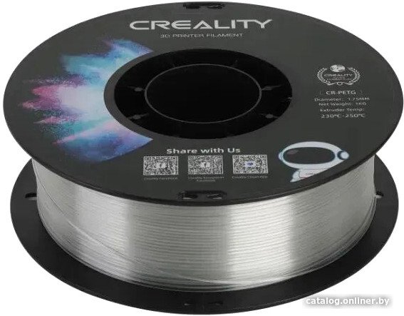 Филамент Creality CR-PETG 1.75 мм 1 кг (прозрачный)