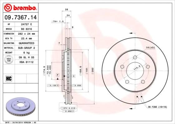 

Brembo 09736714