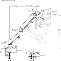 Кронштейн для монитора ErgoSmart Power Black Light
