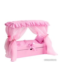 Кроватка для кукол Leader Toys Diamond Princes c царским балдахином 72219 (розовый)