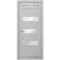 Межкомнатная дверь MDF-Techno Dominika 104 90x200 (бетон белый, стекло лакобель коричневый)