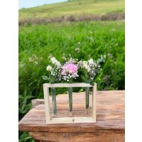 Ваза-рамка Florbox Деревянная для композиций на 3 колбы 30x24x3.8 см (натуральный)