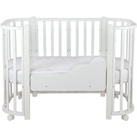 Кроватка-трансформер Indigo Baby Lux 3 в 1 (белый/белый)