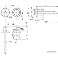 Смеситель без скрытого механизма Ideal Standard Ceraline Black A6938XG