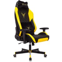 Игровое (геймерское) кресло Бюрократ Knight Neon (черный/желтый экокожа)