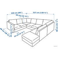 П-образный диван Ikea Вимле 192.115.78 (фарста черный)