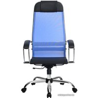 Офисное кресло Metta SU-1-BK Комплект 4, Ch ов/сеч (резиновые ролики, васильковый)