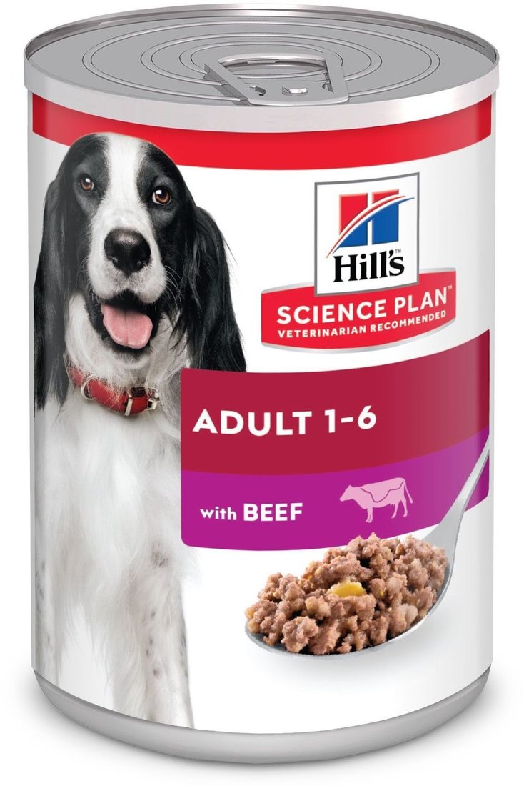 

Консервированный корм для собак Hill's Science Plan Adult для взрослых собак для поддержания мышечной массы и здорового иммунитета, с говядиной 370 г