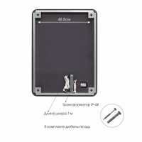  Алмаз-Люкс Зеркало Hanoi 6080sc-4 (с подсветкой, с сенсорной кнопкой, часы)