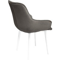 Стул Трия Шато конус Т2 (белый муар/велюр серо-коричневый)