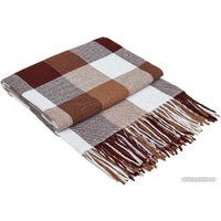 Плед Vladi Пикник 170x210 рап.8 50119 (белый/бежевый/коричневый)
