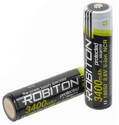 

Аккумулятор Robiton 18650 3400mAh с защитой [3.4/Li18650]