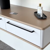 Туалетный столик без зеркала Shtabe Royal 5210 эко (макиато/р.черная)