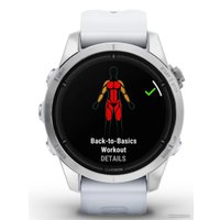 Умные часы Garmin Epix Pro Gen 2 Standard 42 мм (серебро/белый камень)