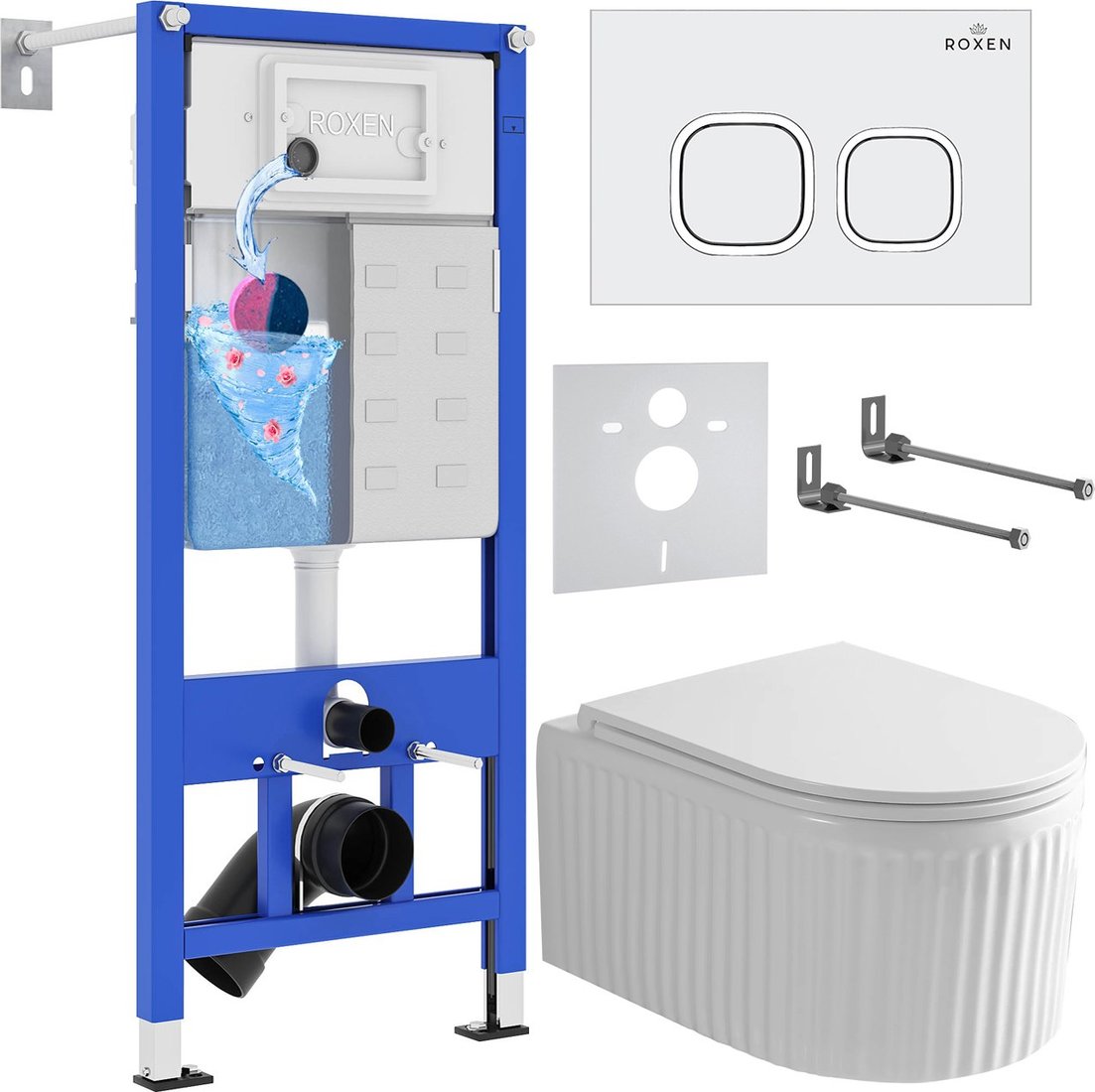 

Унитаз подвесной Roxen StounFix Dual Fresh 968265