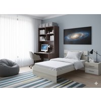 Кровать PROxSON Milton 80x200 (дуб шамони светлый 124/ясень шимо светлый)