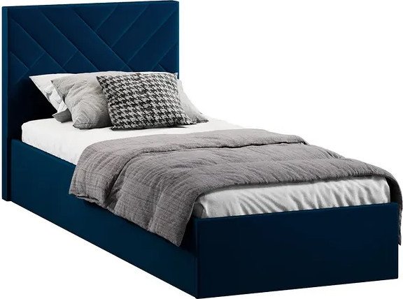 Кровать Трия Кевия с ПМ 800 Тип 1 (велюр Confetti Blue)