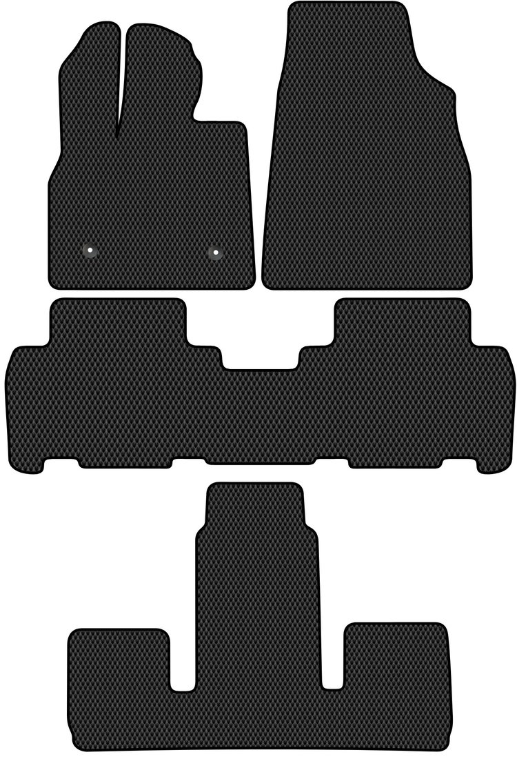 

Комплект ковриков для авто Alicosta BYD Tang II (suv 6 мест) 2022 - Н.В. +3 ряд (черный, ромб)