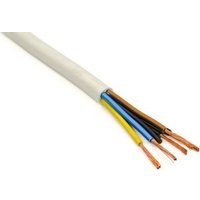 Провод силовой ВЭКЗ ПВС 5x1.5 (100 м, белый)