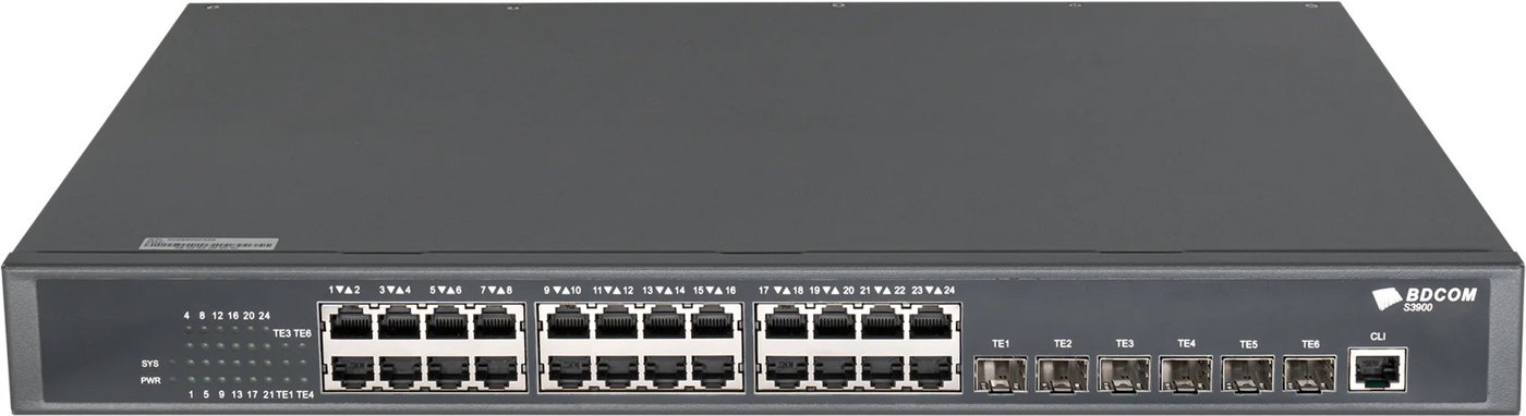 

Управляемый коммутатор 3-го уровня BDCOM S3900-24T6X