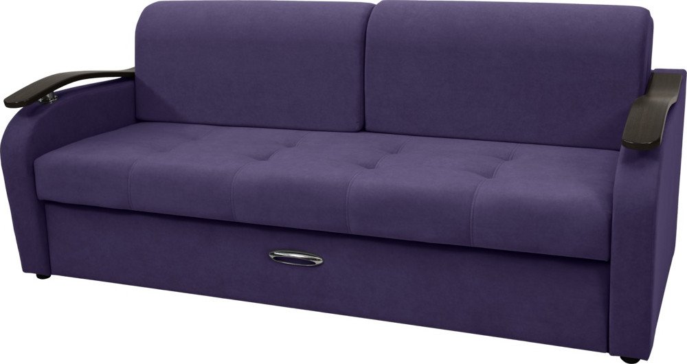 

Диван Сириус Лидер-2 НПБ 215x110 (Eva 31 велюр фиолетовый)
