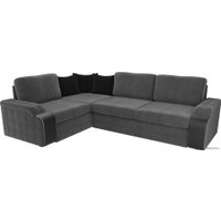 Угловой диван Лига диванов Николь 102976 (левый, велюр, серый)