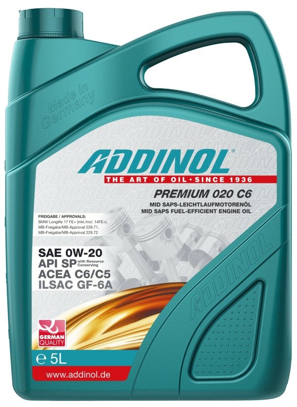 

Моторное масло Addinol Premium 020 C6 0W-20 5л