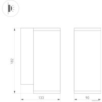 Уличный настенный светильник Arlight LGD-FORMA-WALL-R90-12W Day4000 037256