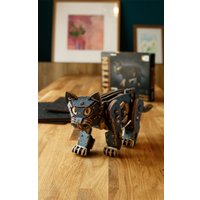 Сборная модель Eco-Wood-Art Котенок (черный)