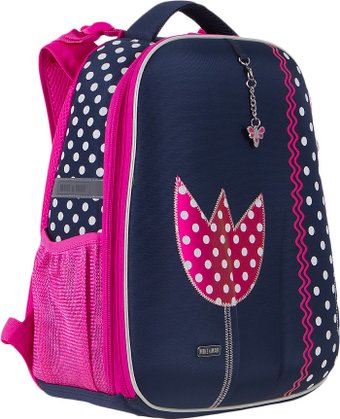 Школьный рюкзак Mike&Mar Тюльпан (темно-синий/розовый)