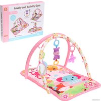 Развивающий коврик Sima-Land Любимый зоопарк 668-41 10135738 (розовый)