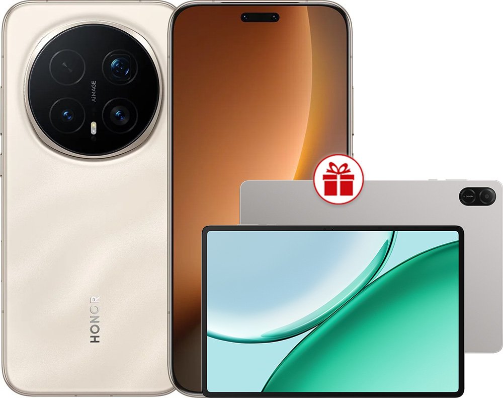

Телефон HONOR Magic8 Pro 12GB/512GB международная версия (золотистый) + планшет HONOR Pad X8b Wi-Fi 4GB/128GB по акции