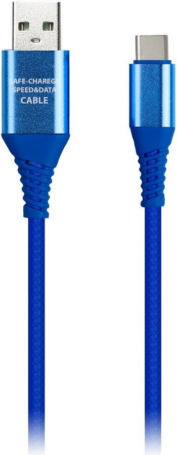 Кабель SmartBuy Gear iK-3112ERG USB Type-C - USB Type-A (1 м, синий)
