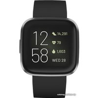 Умные часы Fitbit Versa 2 (черный/черный алюминий)