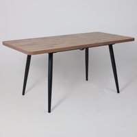 Кухонный стол Мамадома Borg radial-120 раздвижной 120-160х80 (дуб веллингтон/черный)