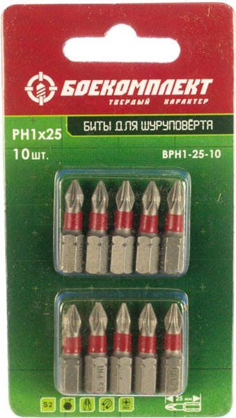 

Набор бит Боекомплект BPH1-25-10 (10 шт)