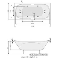 Ванна Poolspa Gemini 170x80 Economy 2 PHPD810SO2C0000