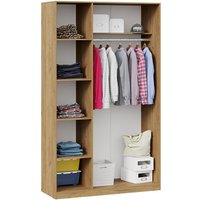 Шкаф распашной Трия Хилтон комбинированный (дуб крафт золотой/белый матовый)