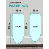 Чехол для гладильной доски Comfort Alumin Group 120x42 см (лен/мятный)