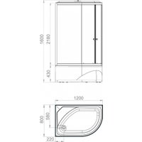 Душевая кабина Domani-Spa Delight Slim 128 High L DS01DS128LHWM00