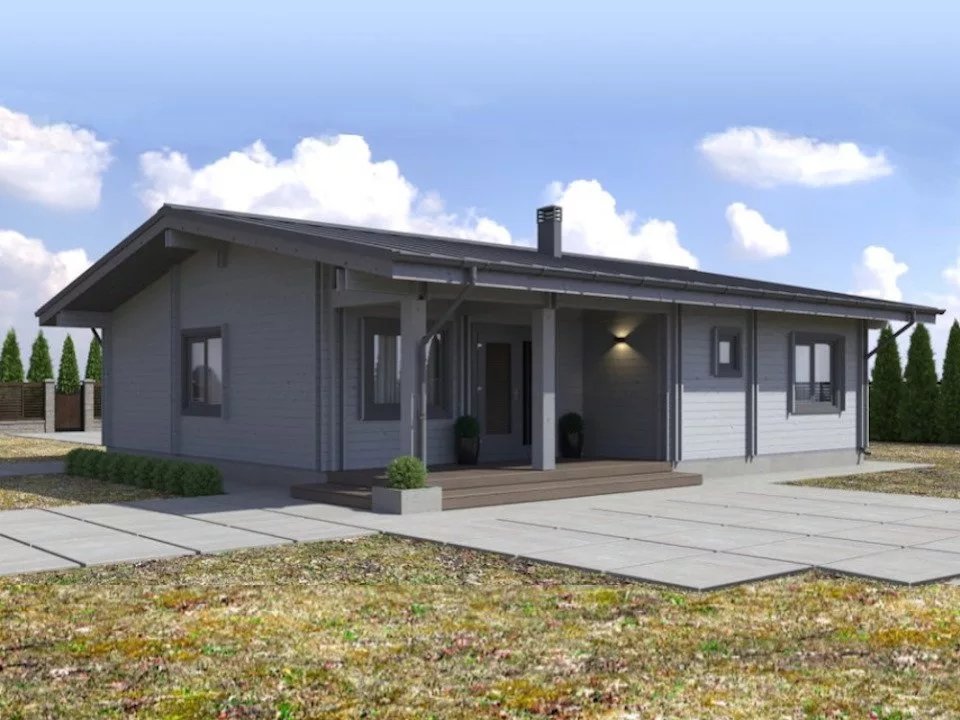 Дом Woods из бруса Береза Nord